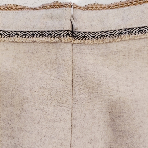 Gap Vintage Cream Wool Blend A Line Skirt Size 8 Western Aztec Trim Yellowstone - Picture 15 of 15